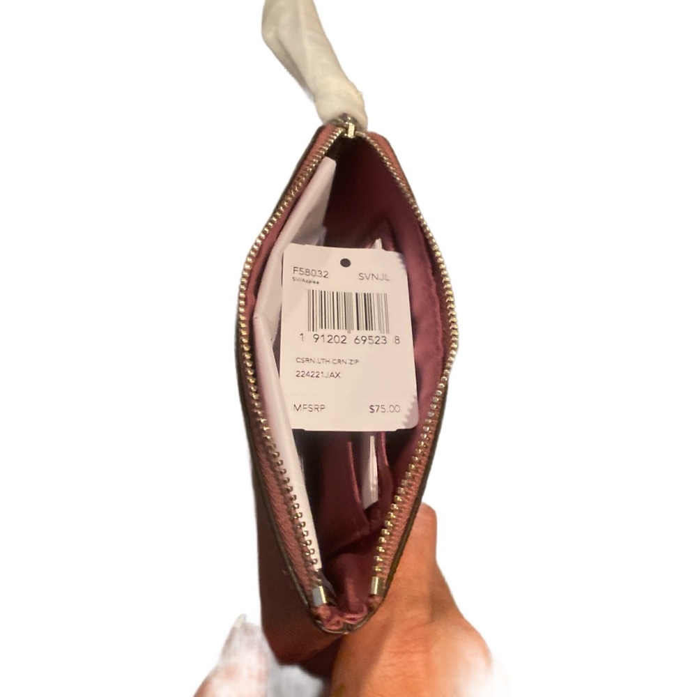 Coach Pink Leather Wristlet - Picture 4 of 4